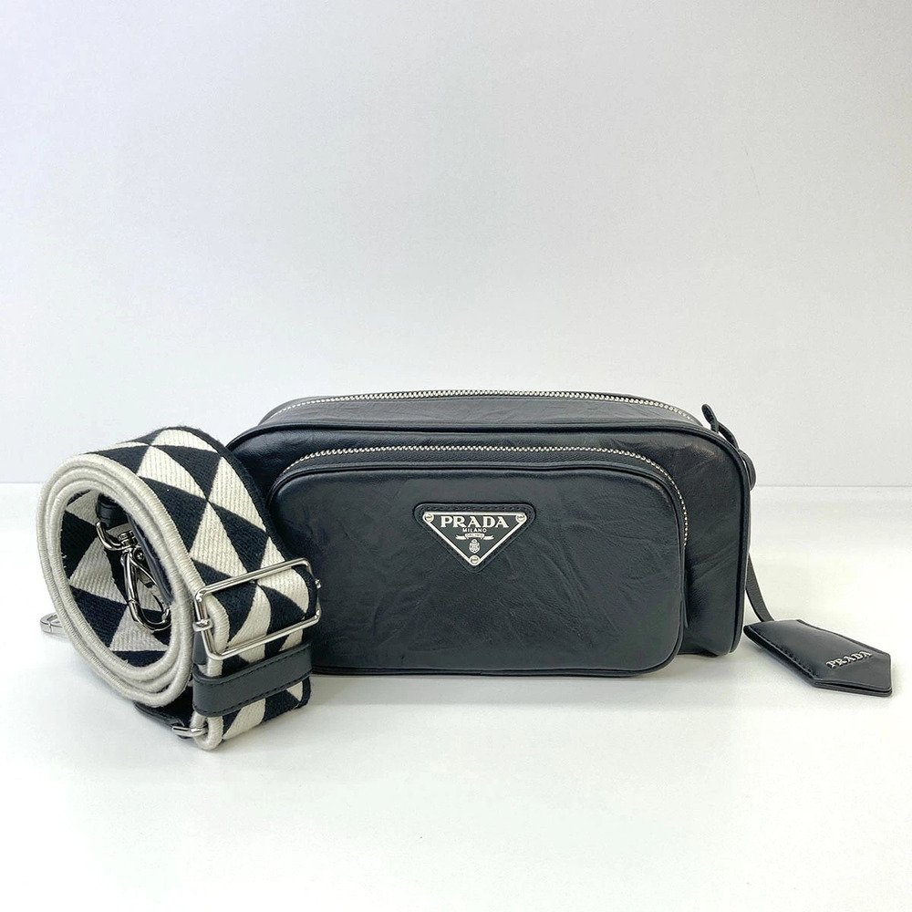 PRADA Nappa Shoulder Bag Black